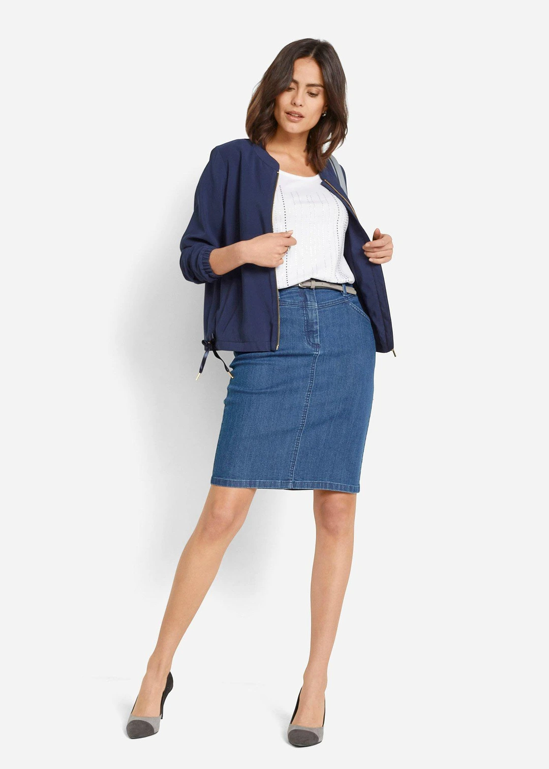 Jupe en jean extensible