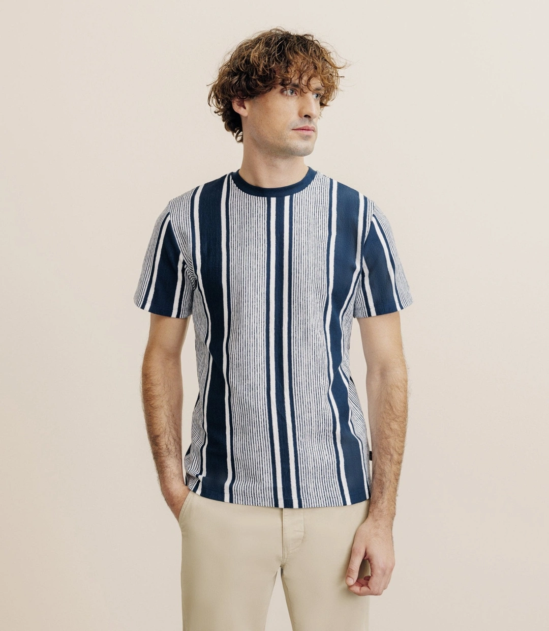 IZAC - T-shirt manches courtes rayé marine