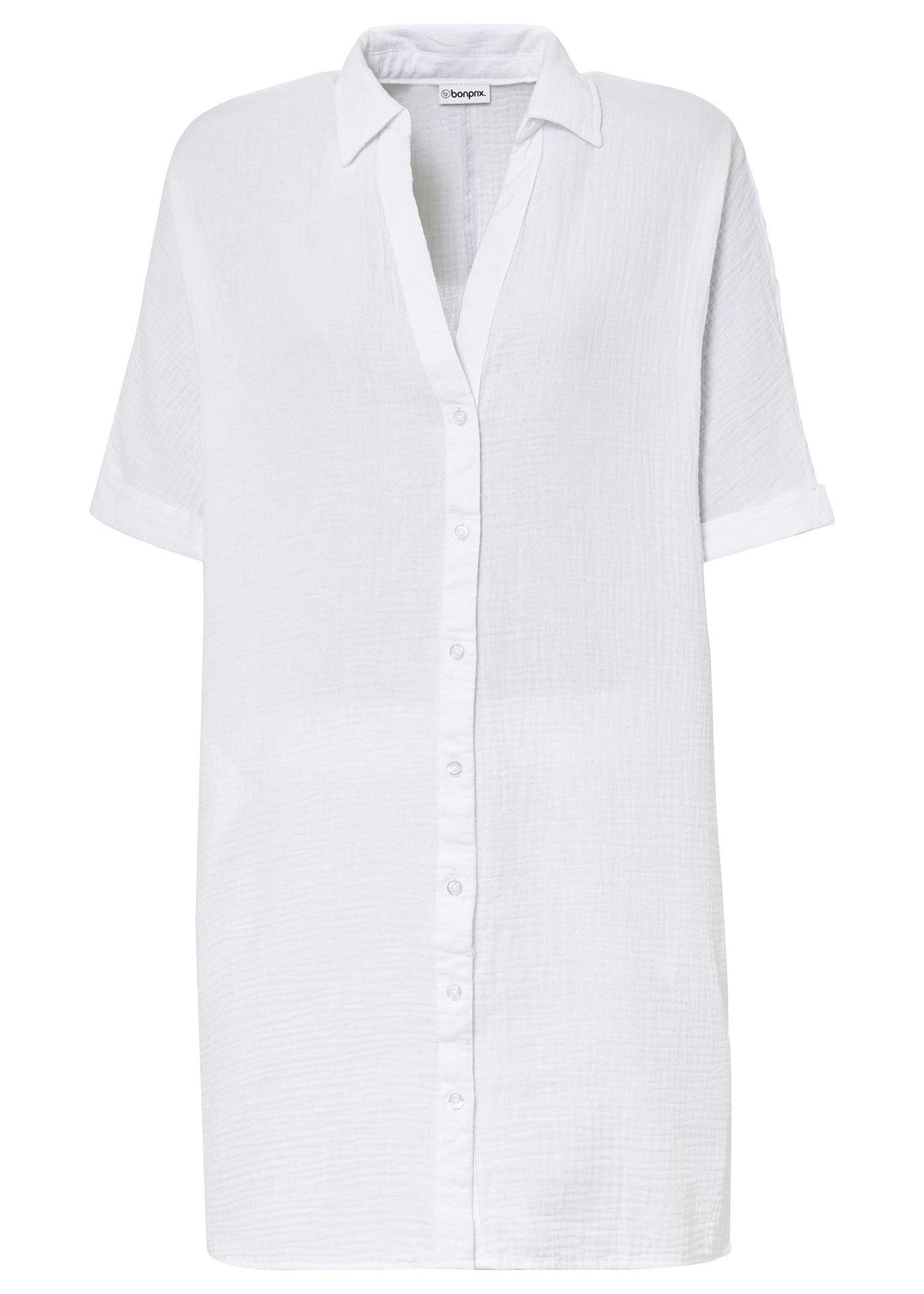 Chemisier long, oversize et doux en gaze de coton
