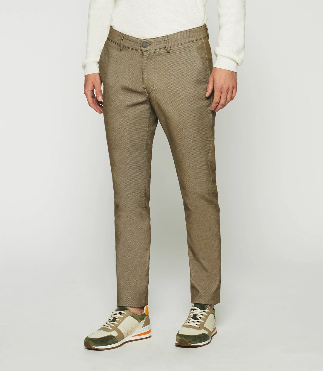 IZAC - Pantalon slack kaki PARFAIT