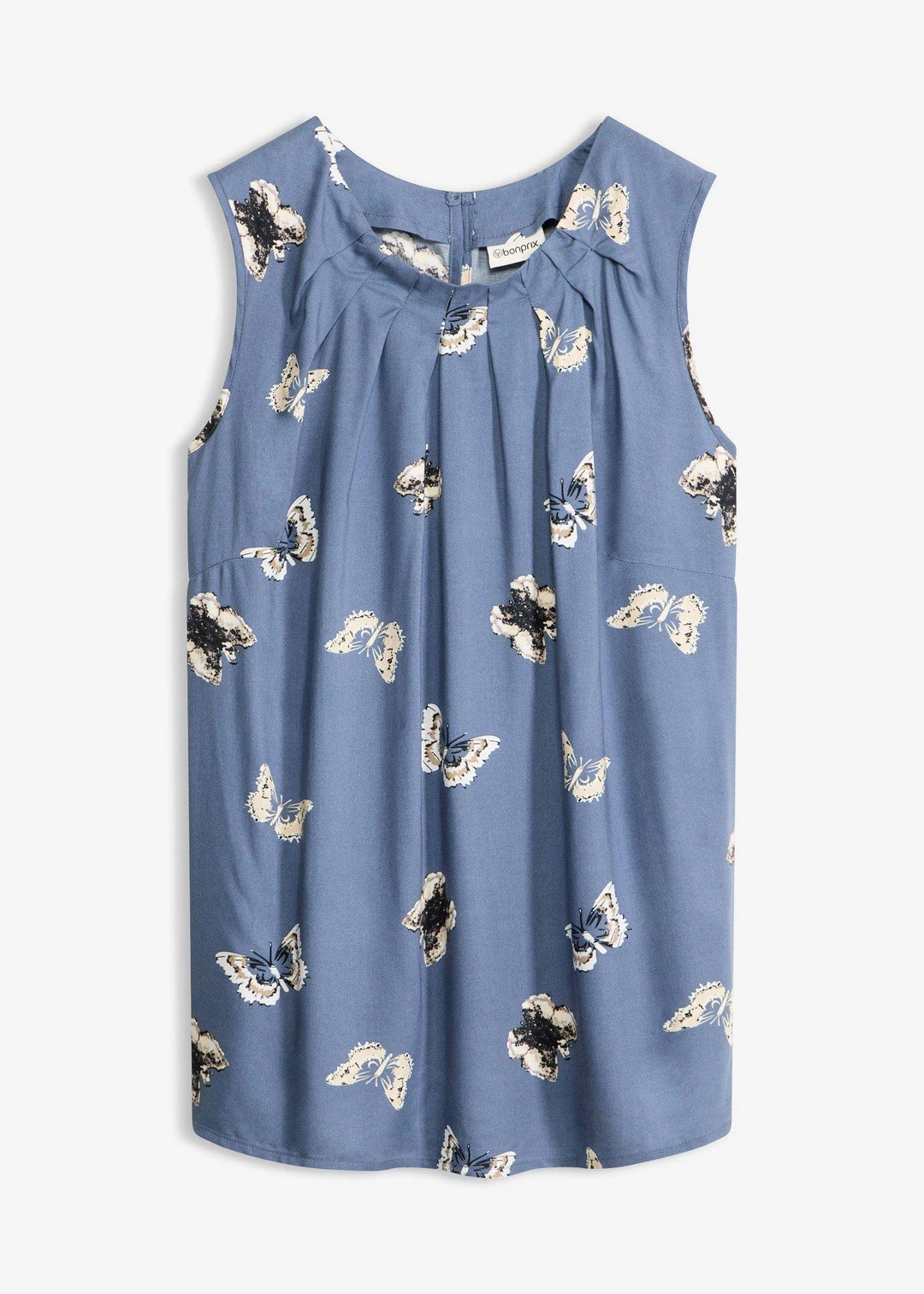 Blouse sans manches en viscose fluide