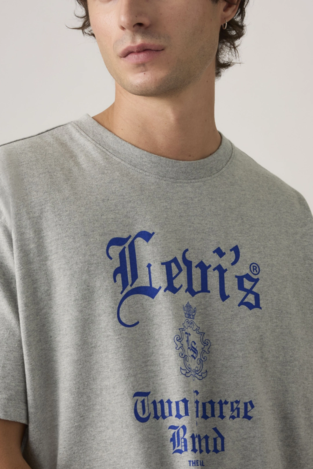 Levi's T Shirt Graphique Boxy - Homme - Gris / Heather Grey - XL - 2