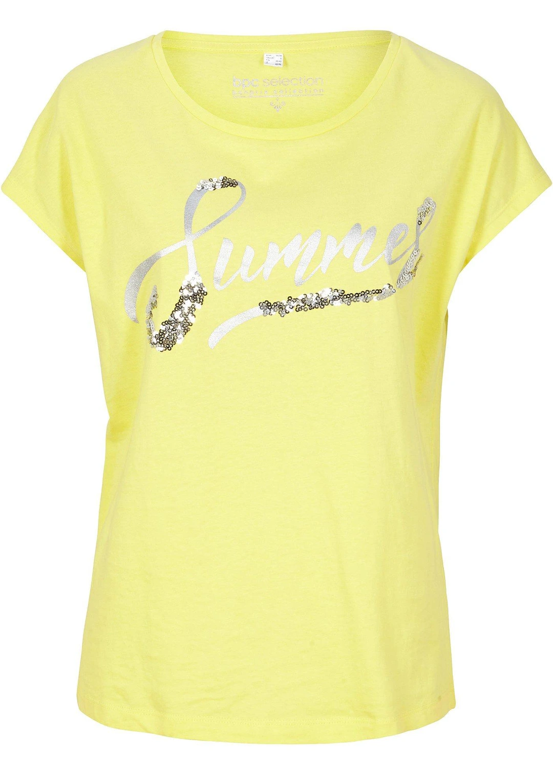 T-shirt avec inscription à sequins