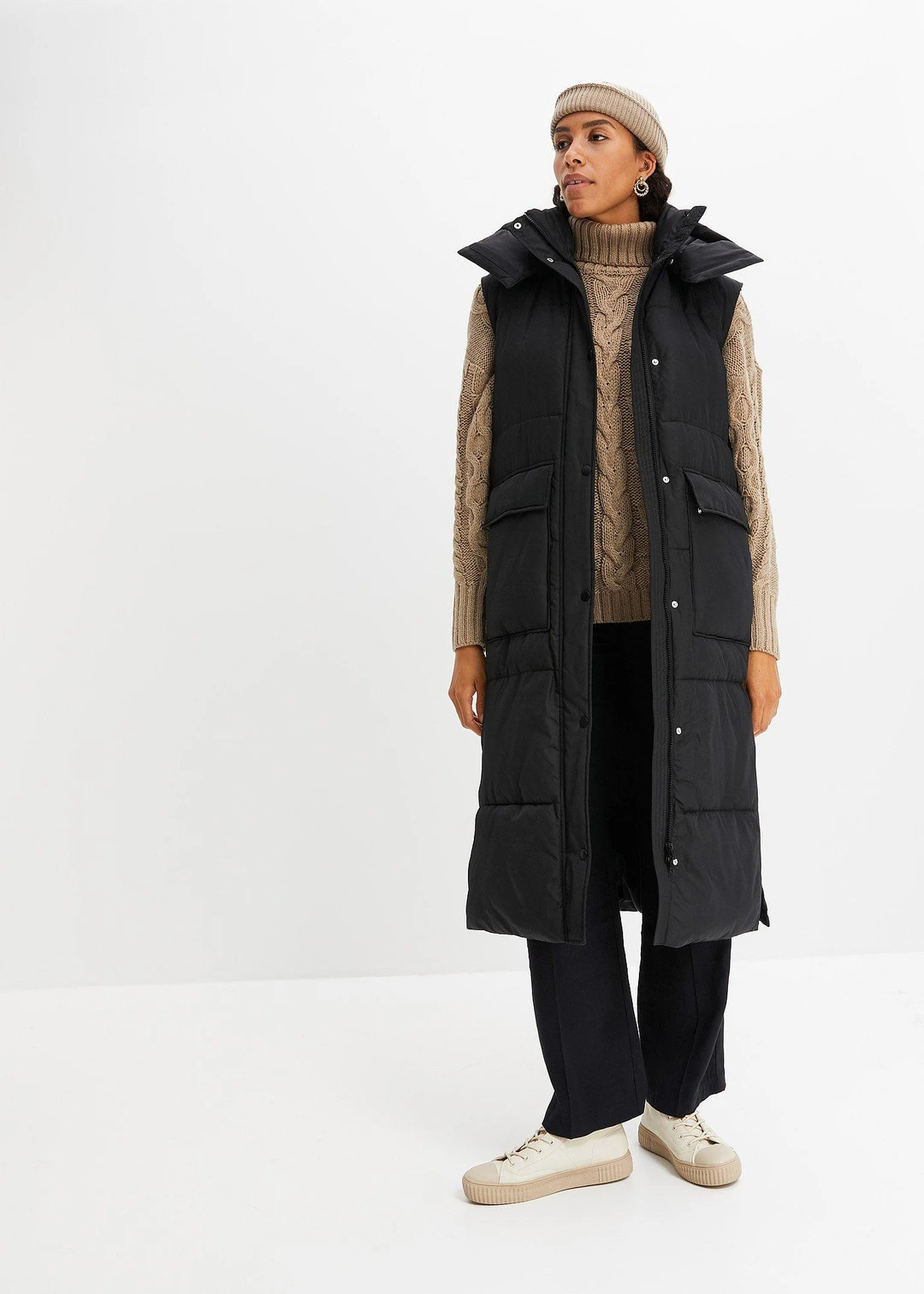 Veste sans manches matelassée en polyester recyclé avec capuche amovible - 2