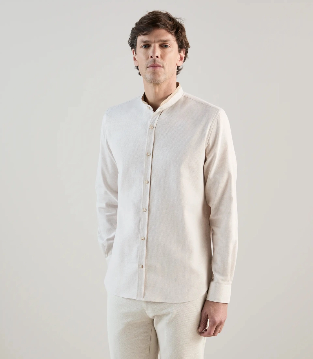 IZAC - Chemise à coudières beige