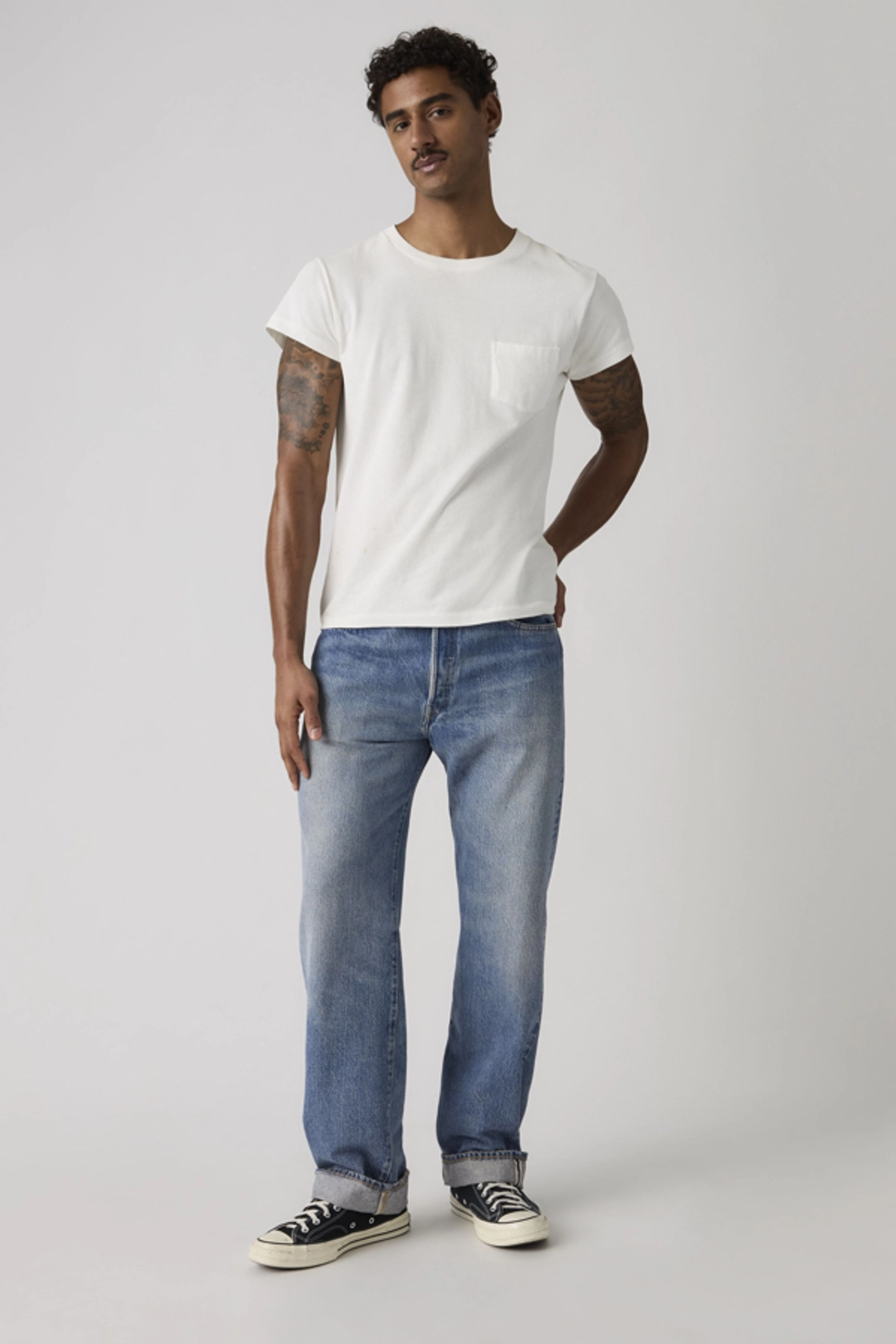 Levi's Vintage Clothing Jean 501 1955 - Homme - Bleu / Organic Rigid 1955 - 38X34