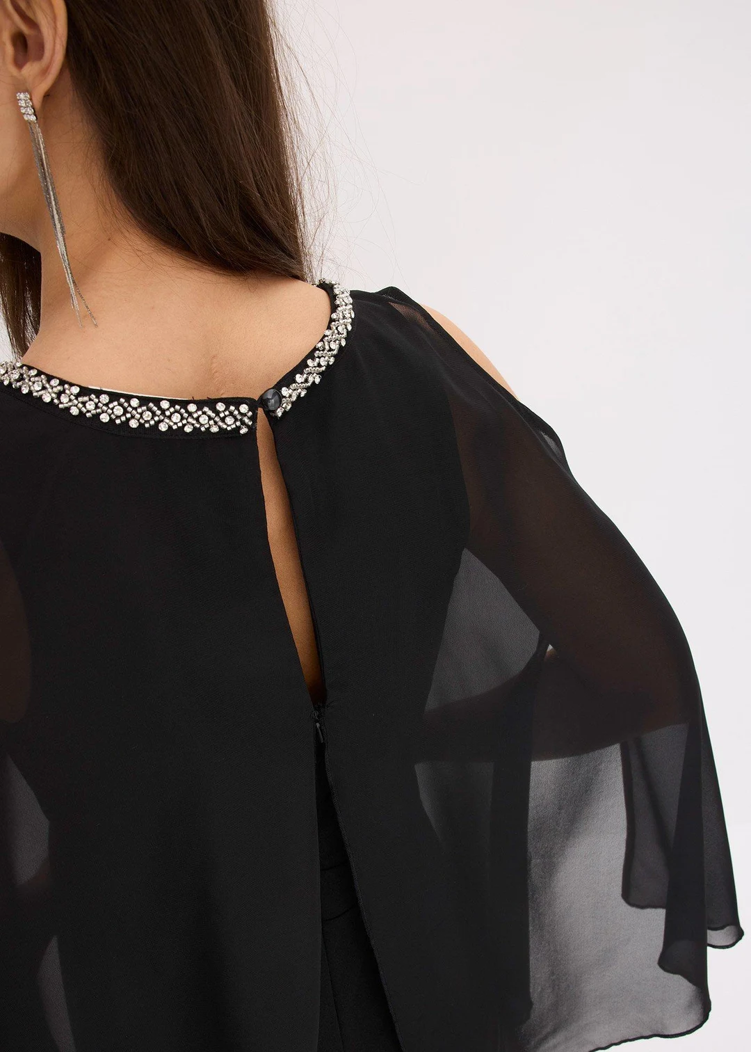 Combinaison avec haut drapé et strass - 3