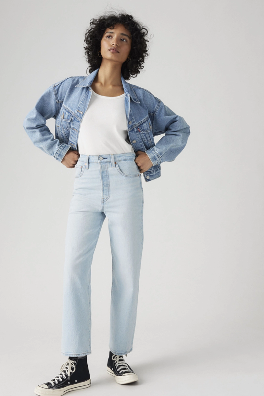Levi's Jean Droit Ribcage Cheville - Femme - Bleu / Dance Around - 34X29