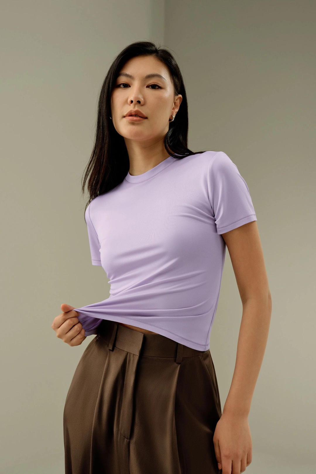LILYSILK Tee Shirt Soie Meilleure Élasticité Soie Lavable En Machine Doux Pour La Peau Et Respirant Noir S