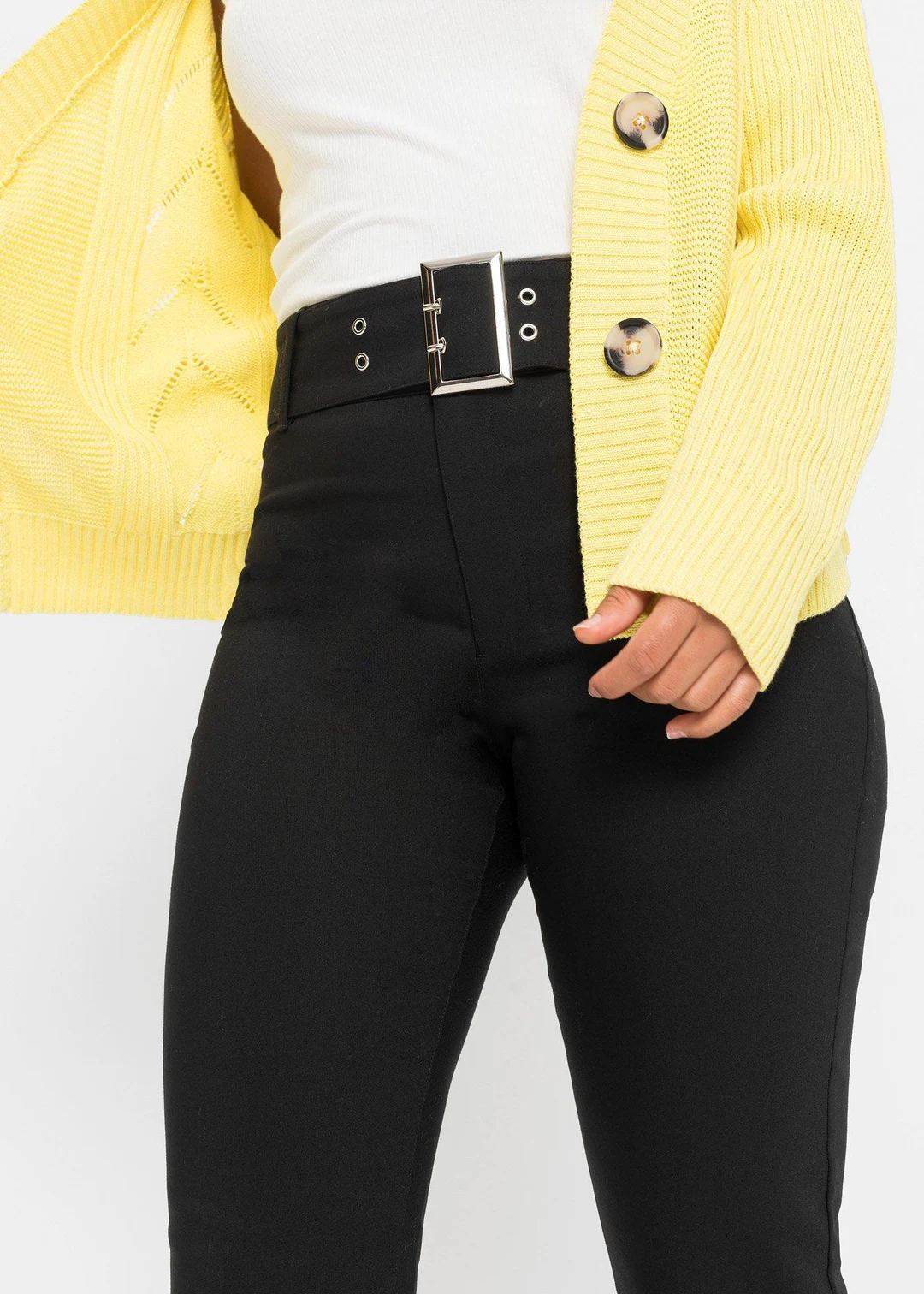 Pantalon extensible avec ceinture