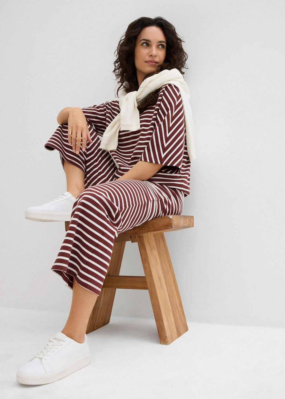 Pantalon sweat en coton texturé - 2