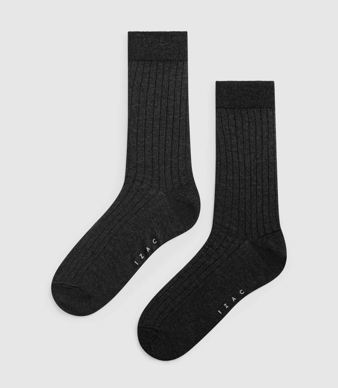 IZAC - Chaussettes fil d'Ecosse noir RICOTE