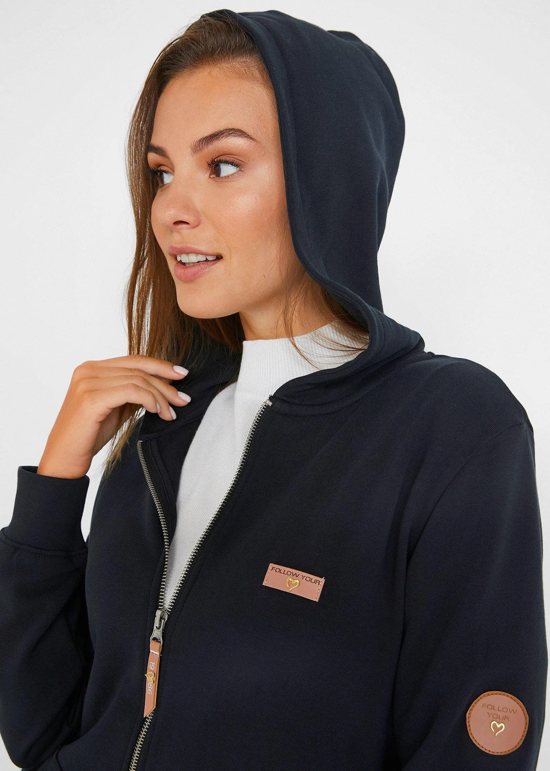 Sweat zippé à capuche, 100% coton - 3