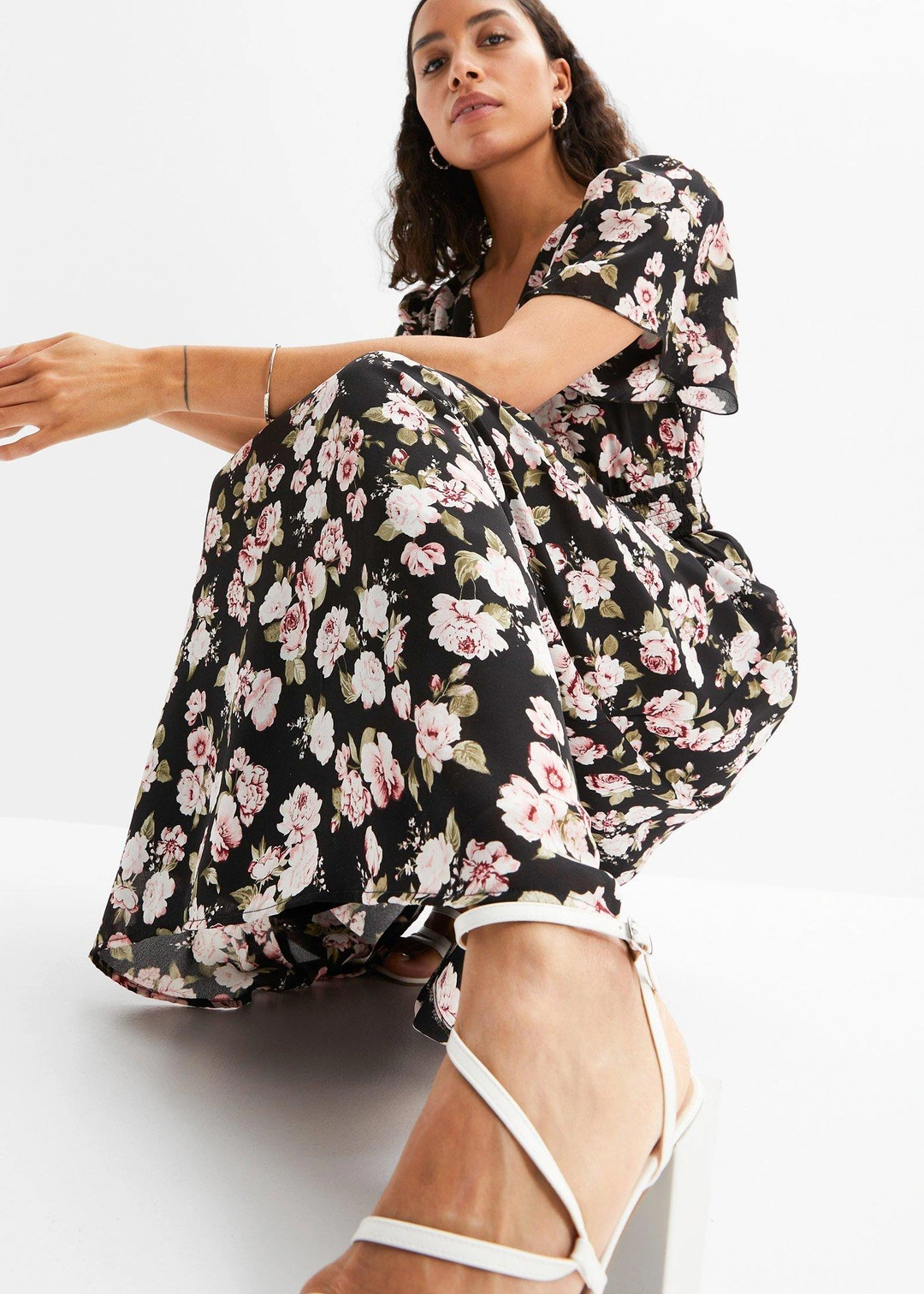 Robe longue à imprimé floral - 3