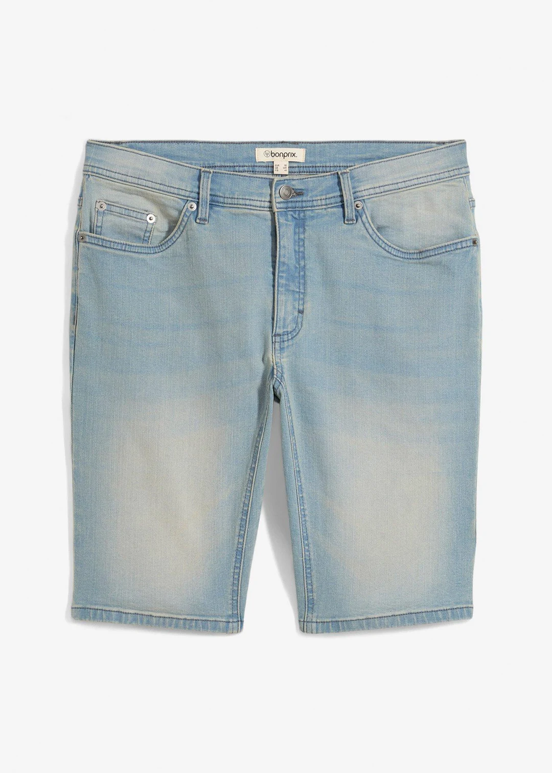 Bermuda en jean extensible avec entrejambe renforcé, regular