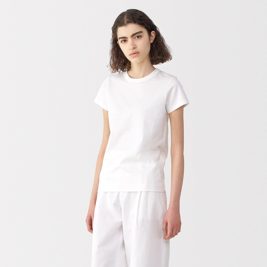 T‐shirt en lin et coton pour femme