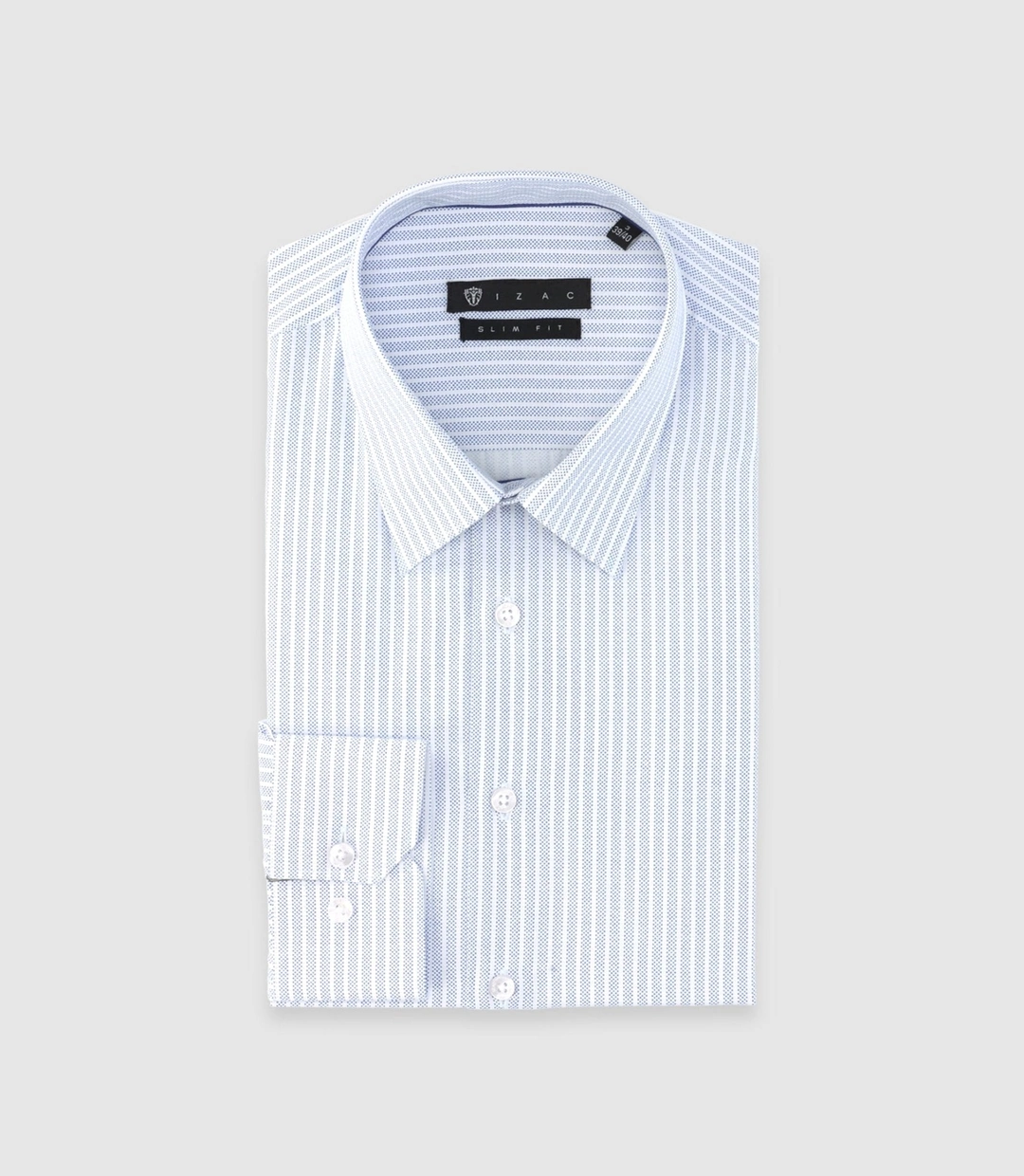 IZAC - Chemise slim à rayures bleu PALY