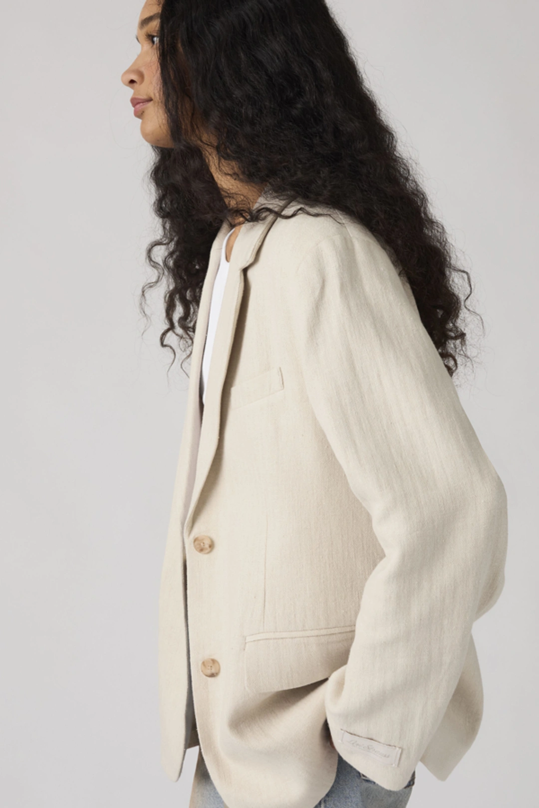 Levi's Blazer Stella Relaxed - Femme - Blanc / Herringbone Peyote - XS - 2
