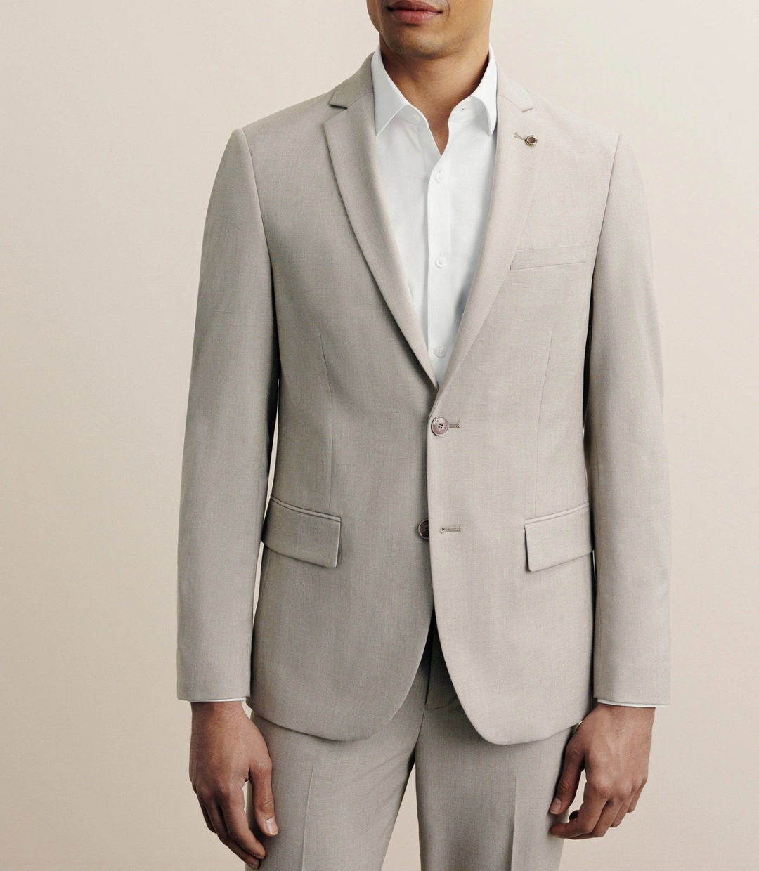 IZAC - Costume avec poches beige