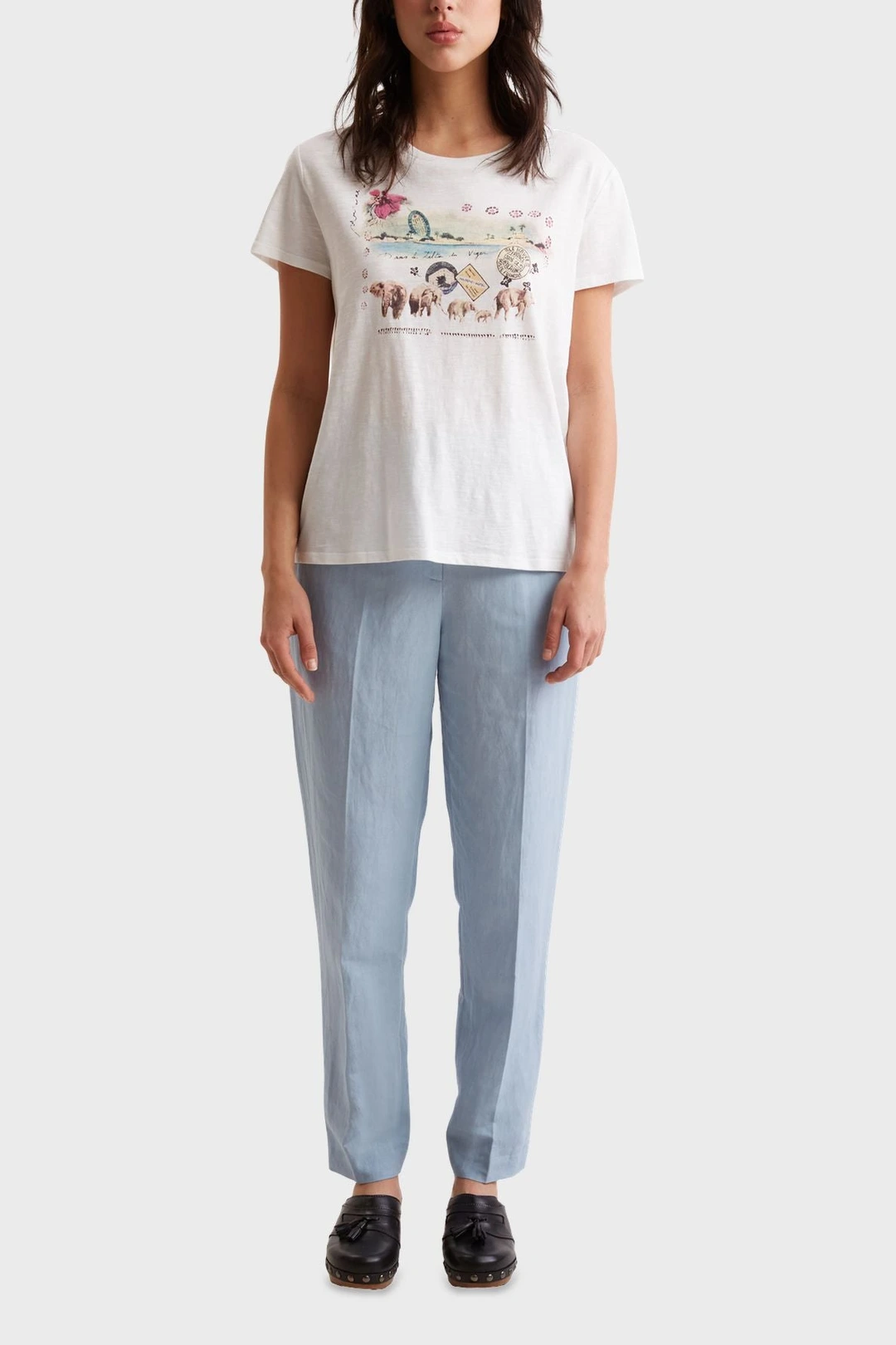 T-Shirt en coton imprimé élephant - ACACIA - Ecru - 4