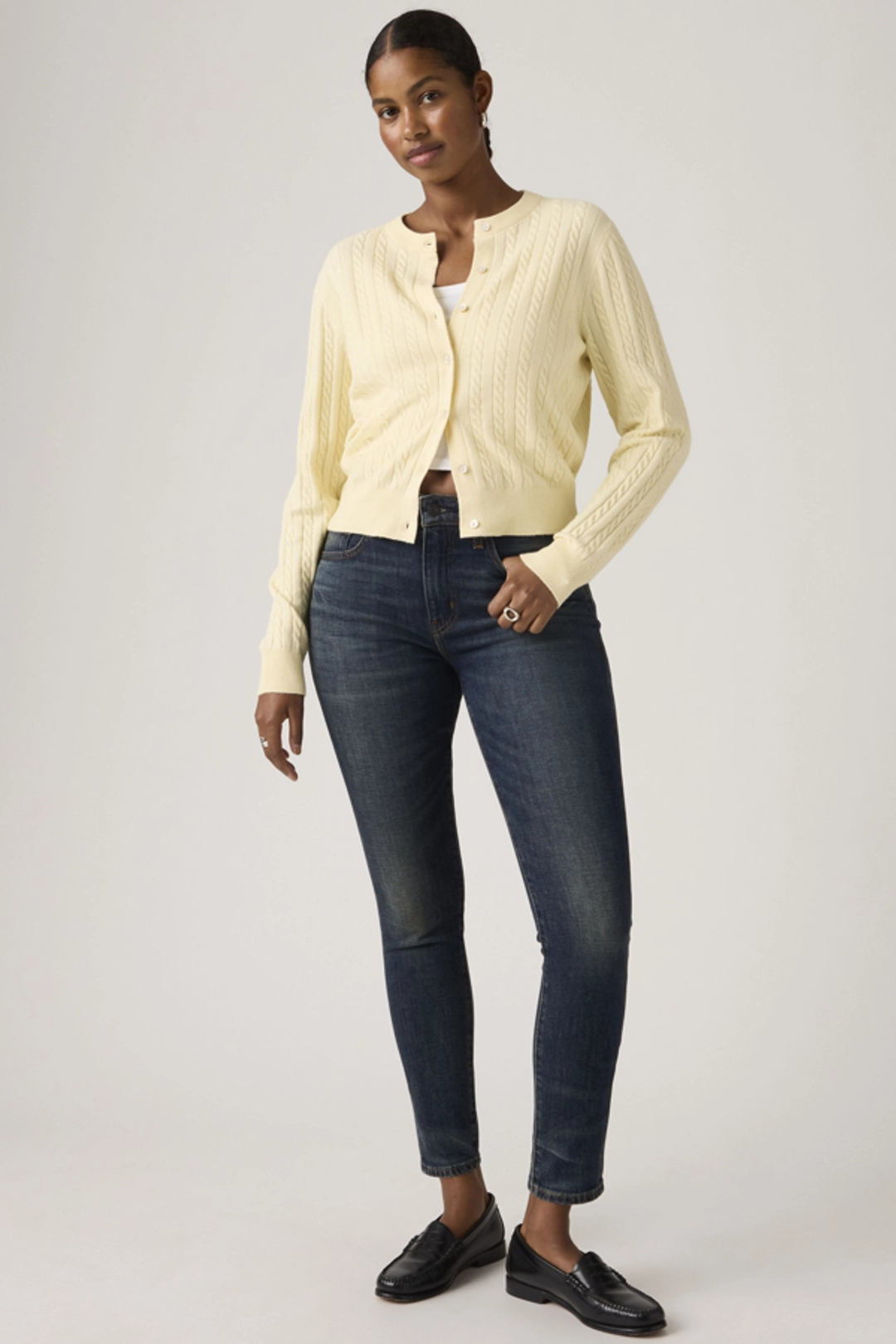 Levi's Jean Skinny 721 À Taille Haute - Femme - Noir / Black Worn In - 25X32
