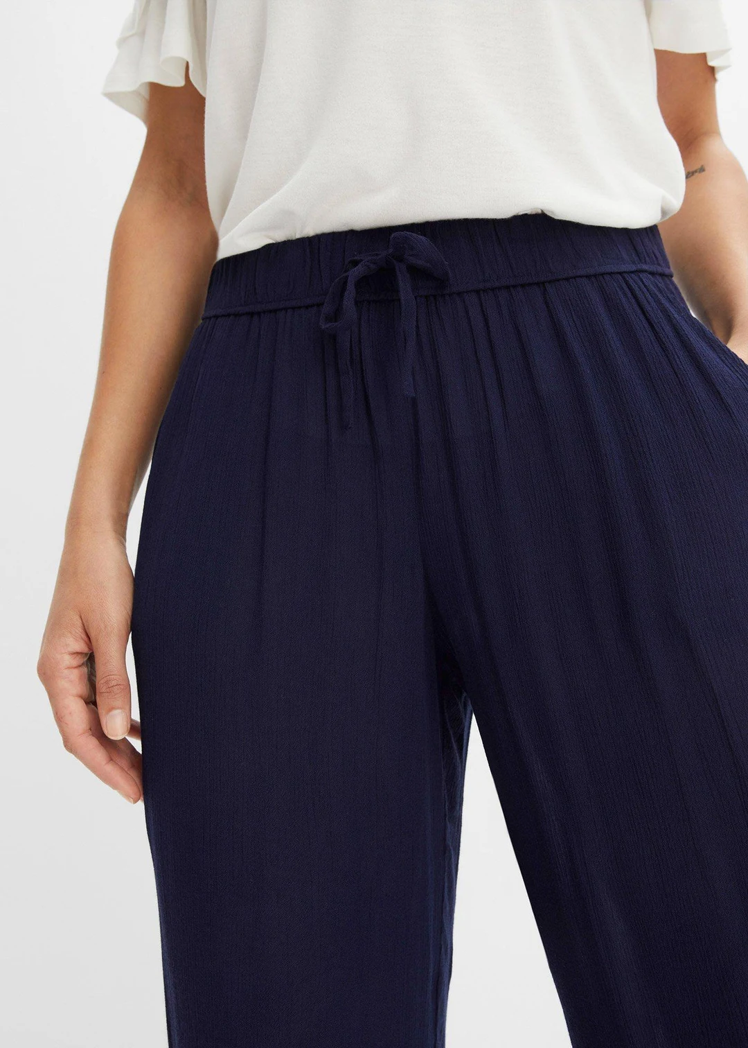 Pantalon large en viscose fluide - 3
