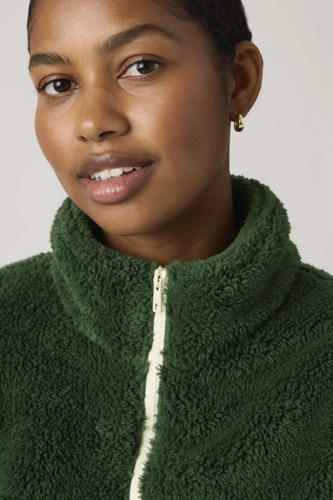 Levi's Sweat Shirt 1/4 Zip Sherpa Gemma - Femme - Vert / Mountain View - XS - 2