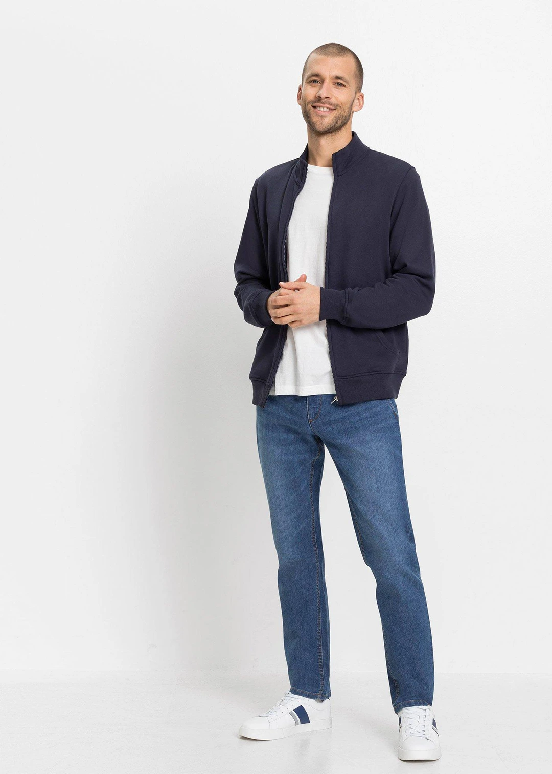 Jean droit et léger à taille élastiquée, regular - 2