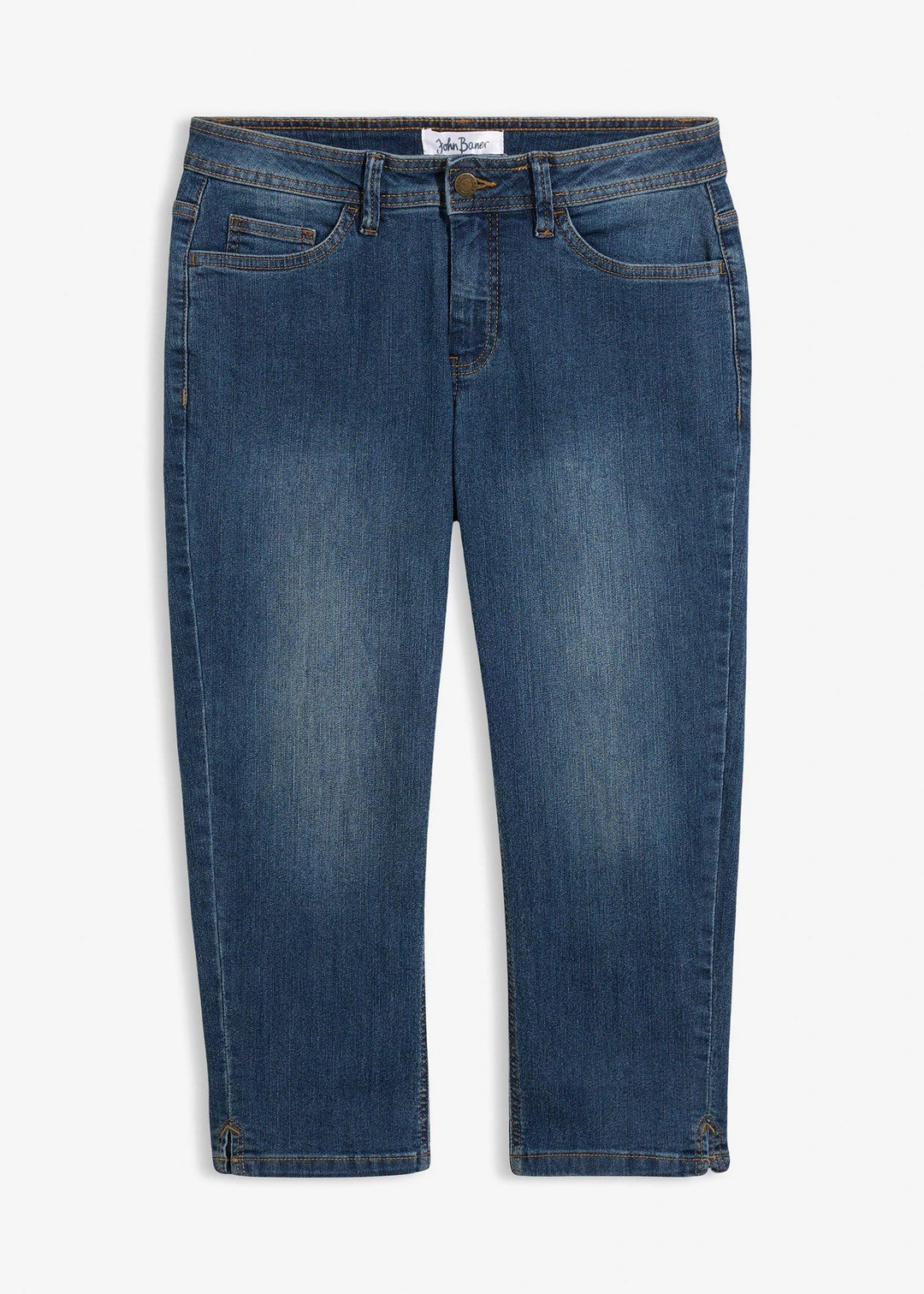 Jean slim taille mi-haute, raccourci