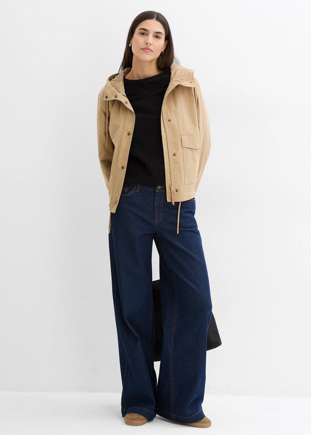 Jean large taille mi-haute, longueur sol - 2