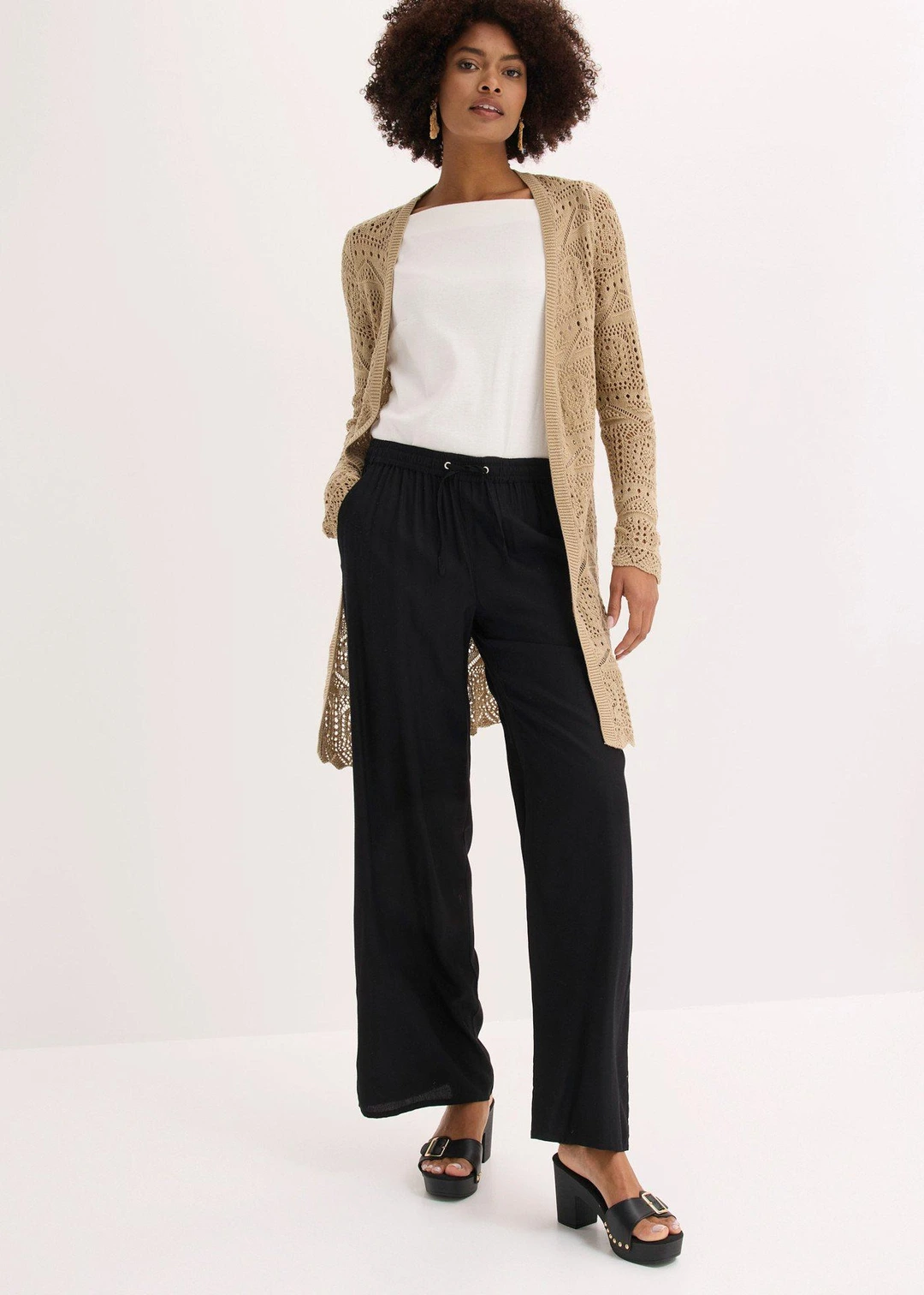 Pantalon palazzo en viscose fluide - 2