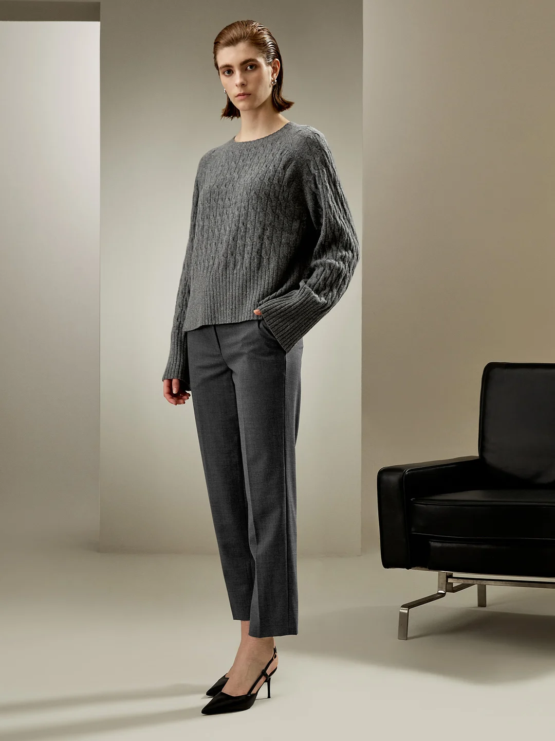 LILYSILK Pull Cachemire Femme Chameau XS | Maille Torsadée Douce et Chaude | 100% Cachemire
