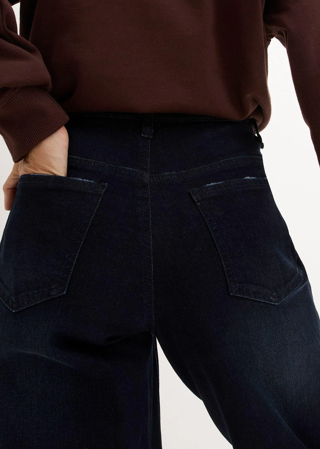 Jean barrel taille haute et élastiquée - 3