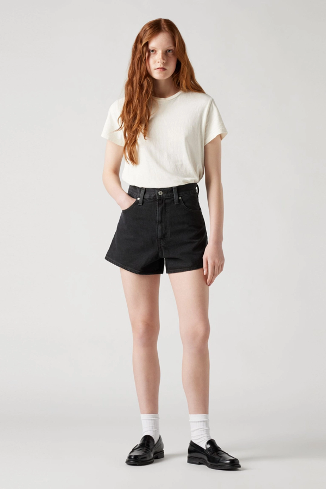Levi's Short Mom Taille Haute - Femme - Noir / Wonderful - 32