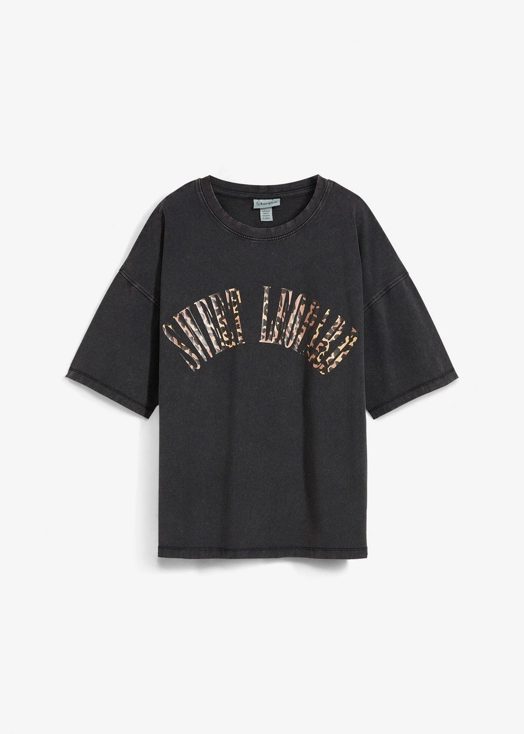 T-shirt doux et oversize en coton extensible