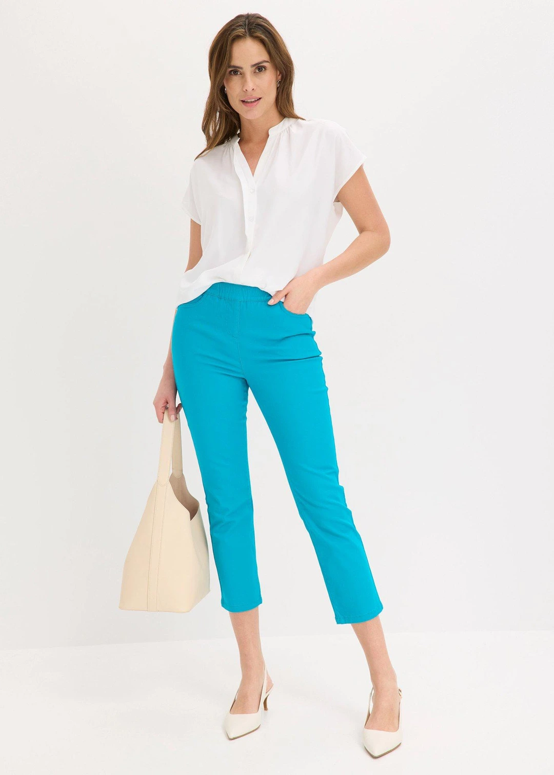 Pantalon 7/8 à taille élastiquée - 2