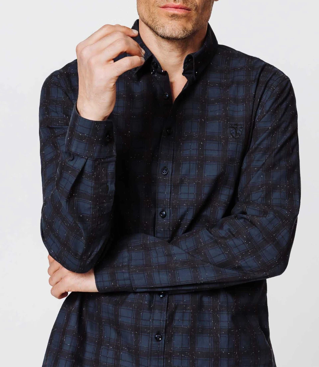 IZAC - Chemise carreaux bleus