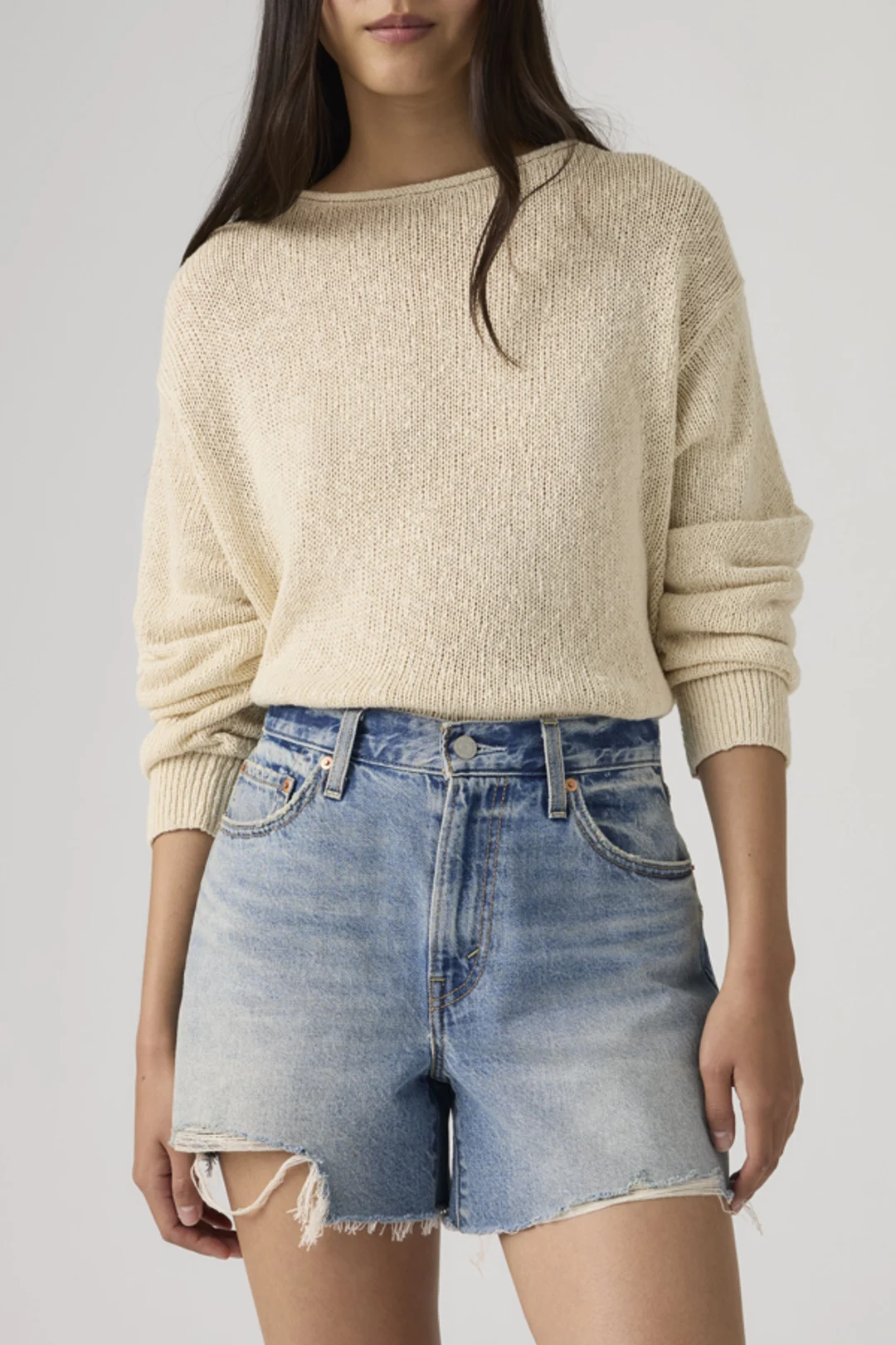 Levi's Shorts Ribcage - Femme - Bleu / Like It Love - 32 - 2
