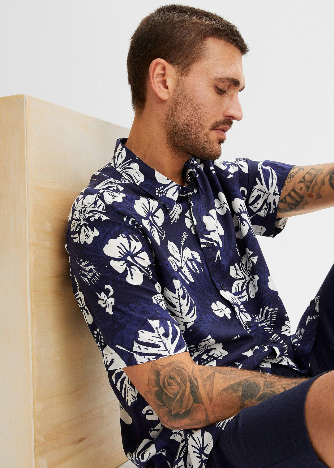 Chemise manches courtes en viscose - 3