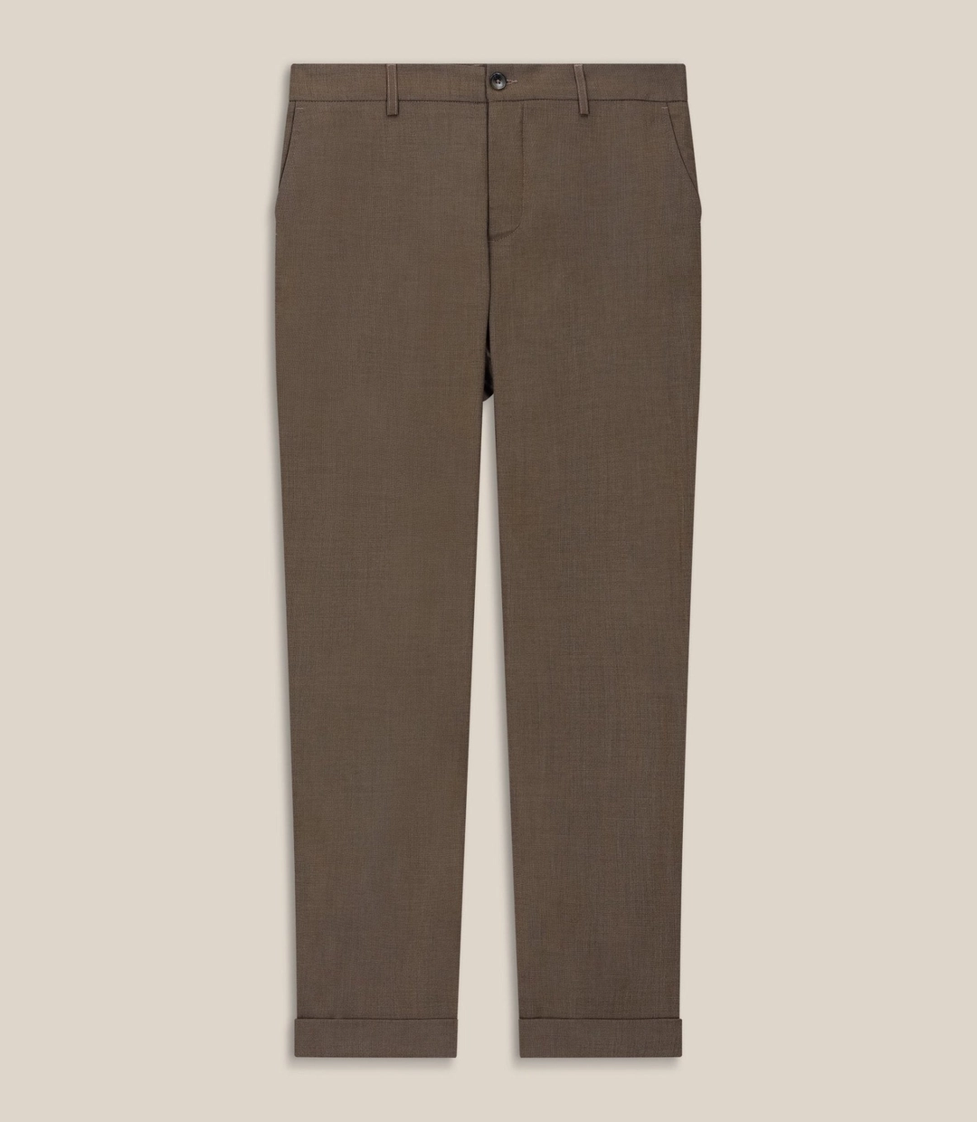 IZAC - Pantalon chino taille elastique camel