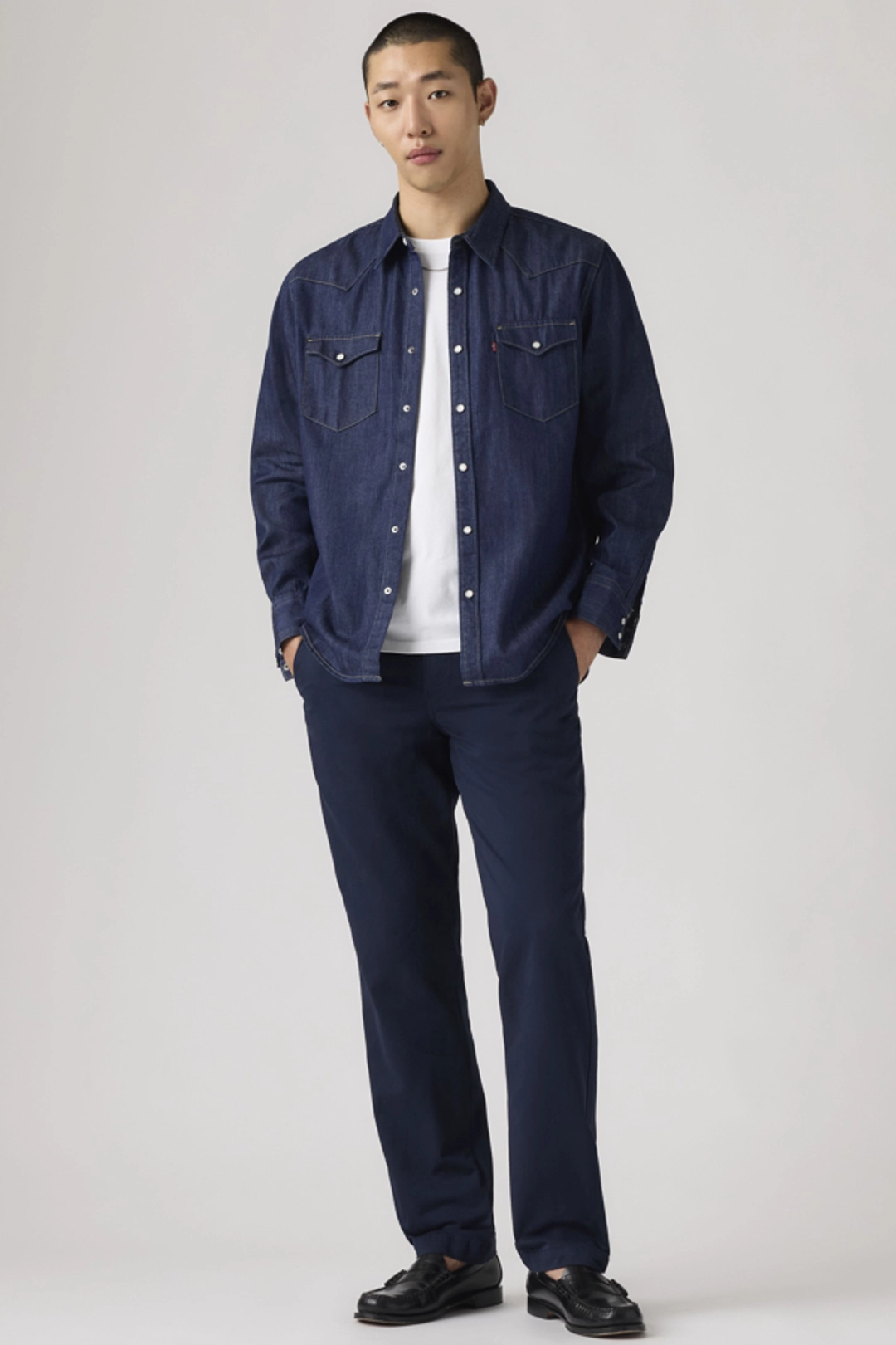 Levi's Pantalon XX Chino Authentic Relaxed - Homme - Bleu / Navy Blazer Soft Garment Dye - 29X32