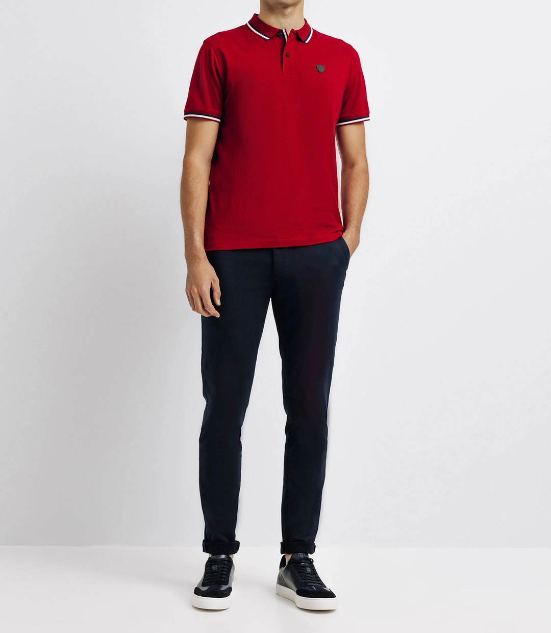 IZAC - Polo en maille piquée rouge