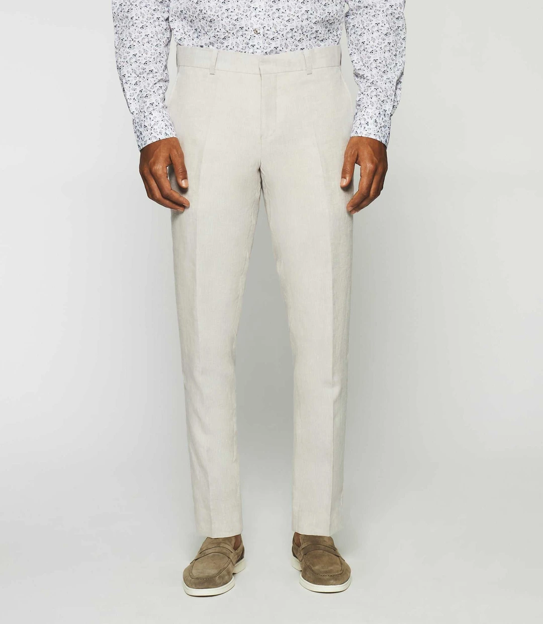 IZAC - Pantalon en lin parme BCELESTE