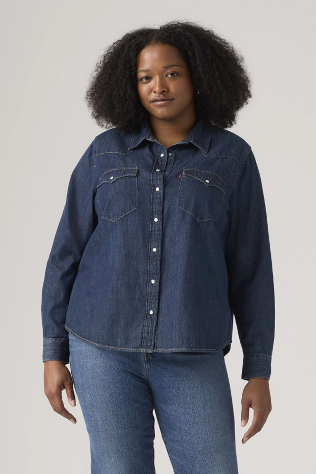 Levi's Chemise Western Essential (grandes Tailles) - Femme - Bleu / Mighty Fine - 4X - 2
