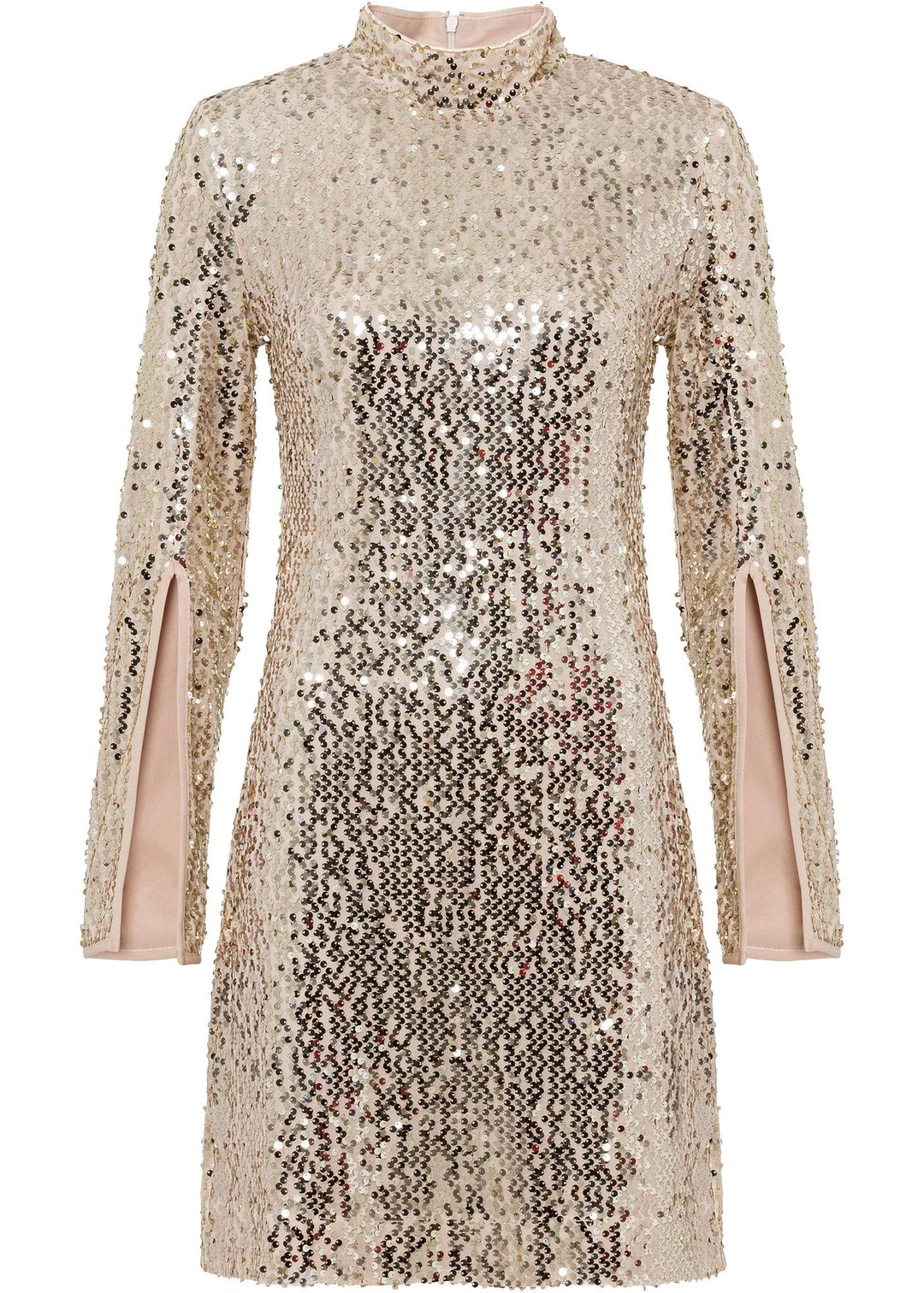 Robe à sequins et manches trompette