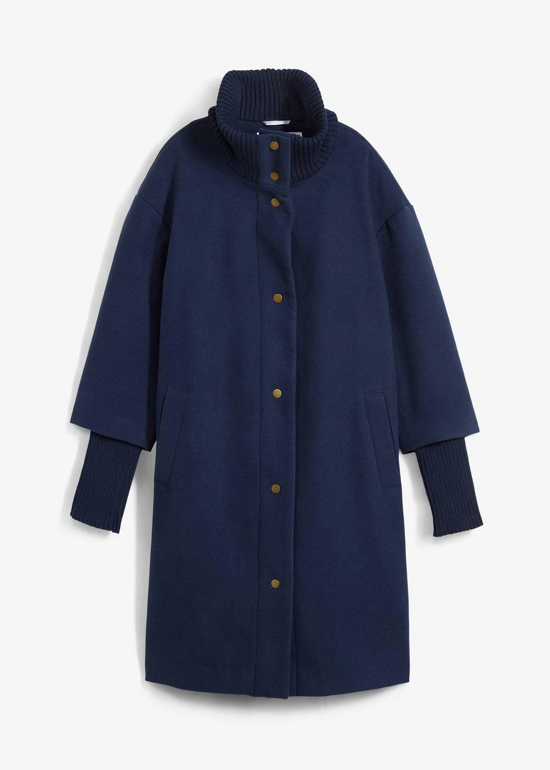 Manteau court aspect laine