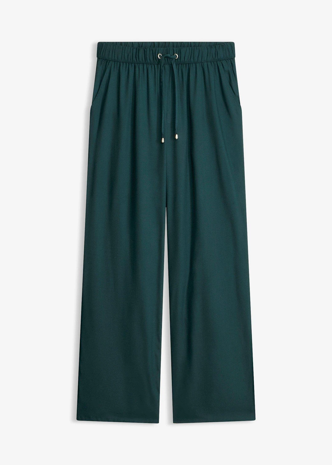 Pantalon à taille élastiquée en viscose