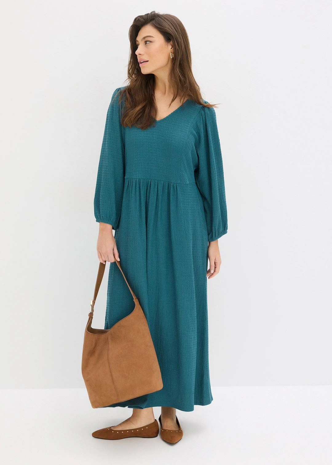 Robe longue en jersey texturé - 2