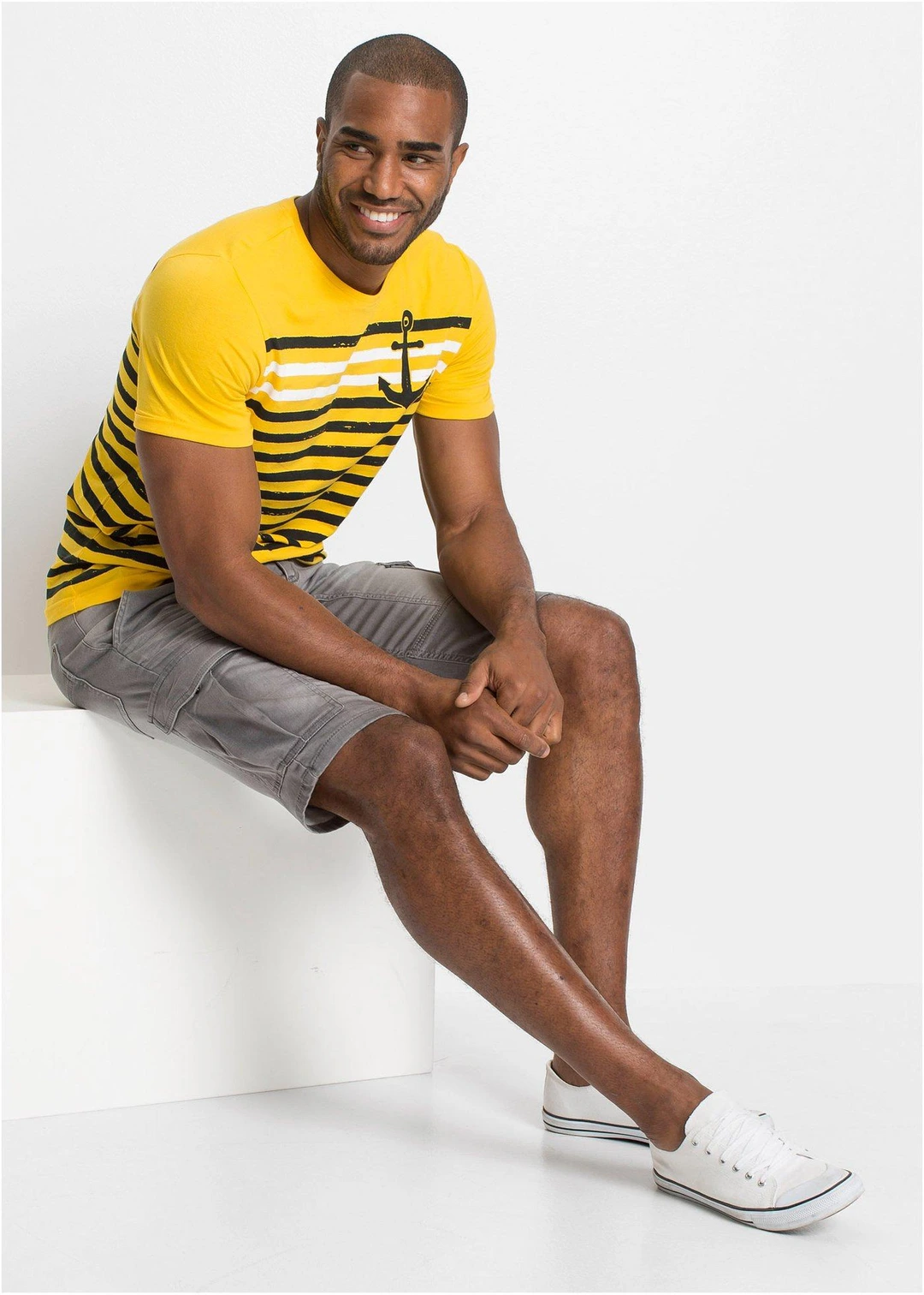 Bermuda en sweat effet jean, regular - 2