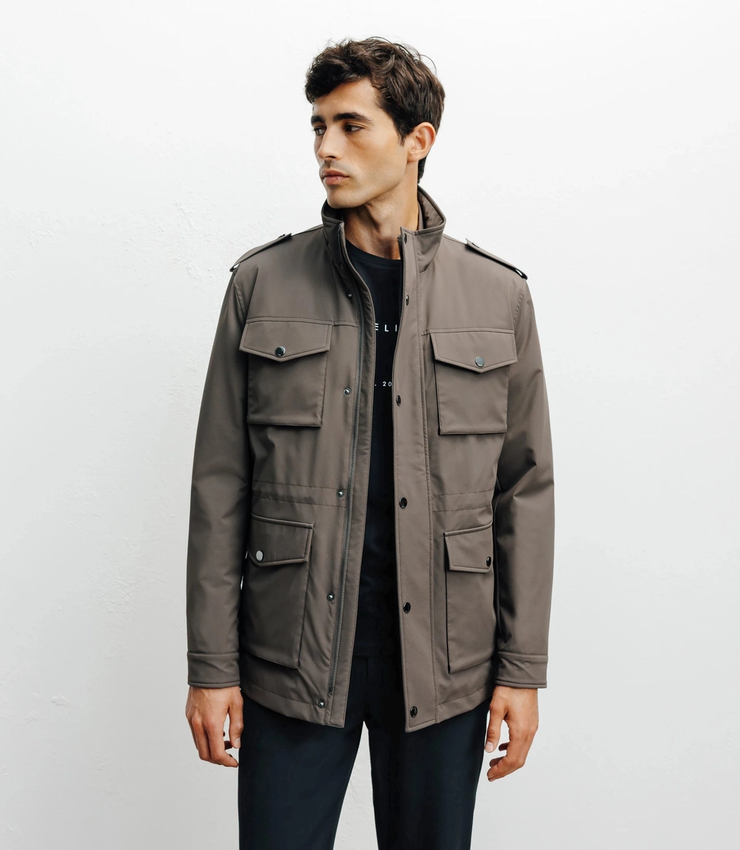 IZAC - Parka 4 poches taupe